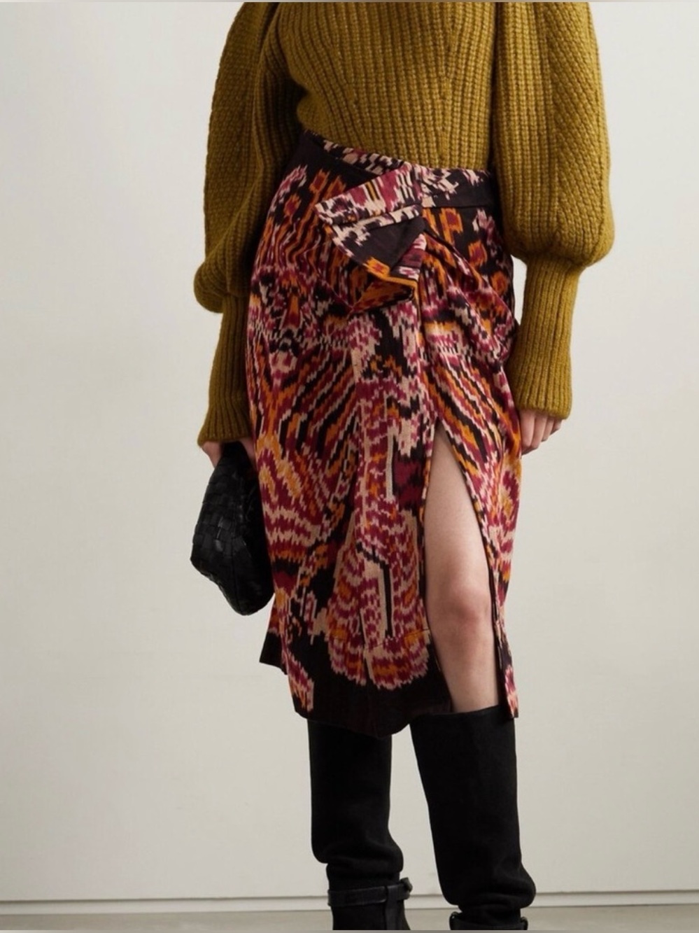 ✨ ULLA JOHNSON Ember Mahogany Midi Sarong Skirt ✨